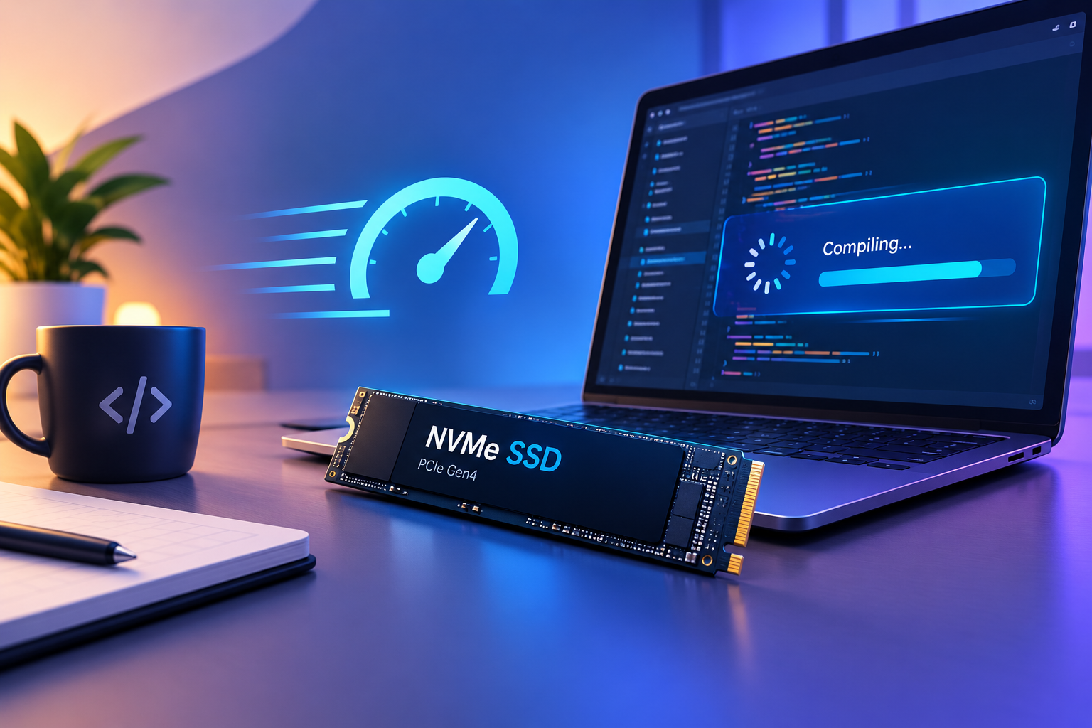 Essential Developer Hardware: Why a Fast NVMe SSD Boosts Coding & Compilation Speed
